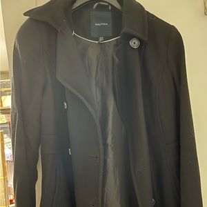Nautica Black Peacoat with Hood